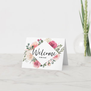 Personalisierte einfache Elegante Willkommen im Te Karte