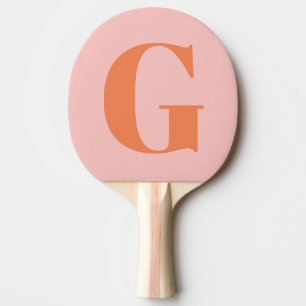 Personalisierte, einfache, fette Monogramm Rosa un Tischtennis Schläger