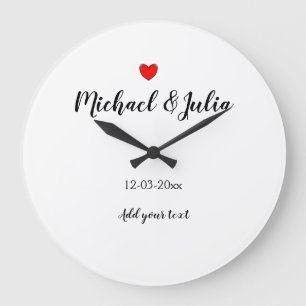 personalisierte, einfache minimale addieren Sie Ih Große Wanduhr