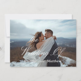 Personalisierte einfache moderne Hochzeitseinladun Einladung