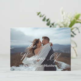 Personalisierte einfache moderne Hochzeitseinladun Einladung