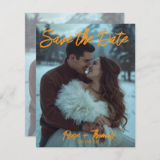 Personalisierte Einfache moderne Winterhochzeitkar