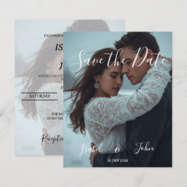 Personalisierte Einfache moderne Winterhochzeitkar