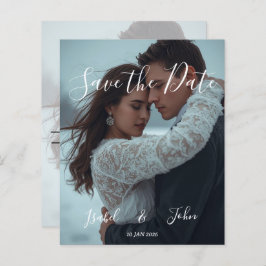 Personalisierte Einfache moderne Winterhochzeitkar