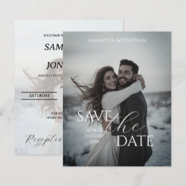 Personalisierte Einfache moderne Winterhochzeitkar