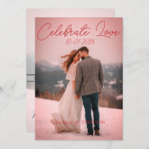 Personalisierte Einfache moderne Winterhochzeitkar