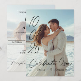 Personalisierte einfache moderne Winterhochzeitska Einladung