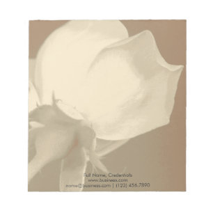 Personalisierte, einfache Vintage-Abstrakt-Rosen-F Notizblock