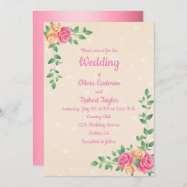 Personalisierte Einfachheit ist die beste Rose Hoc Einladung