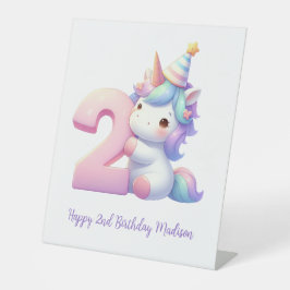 Personalisierte Einhorn 2. Sockelschild