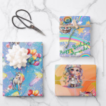 personalisierte Einhorn-Geschenkpackung zum 7. Geb