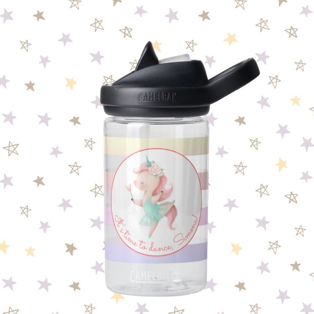 Personalisierte Einhorn Tanz Party Wasser Flasche (Personalized Unicorn Dance Party Water Bottle)