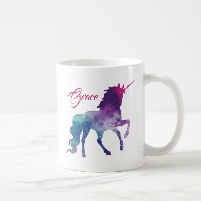 Personalisierte Einhorn-Tasse | Niedliche Magie Ki Tasse (Rechts)
