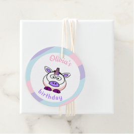 Personalisierte Einhorngeburtpastellfarben Geschenkanhänger