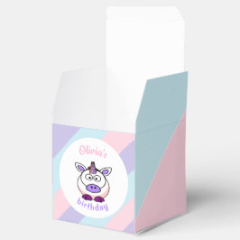 Personalisierte Einhorngeburtpastellfarben Geschenkschachtel
