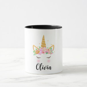 Personalisierte einhornige Tasse, Kindergeschenke Tasse