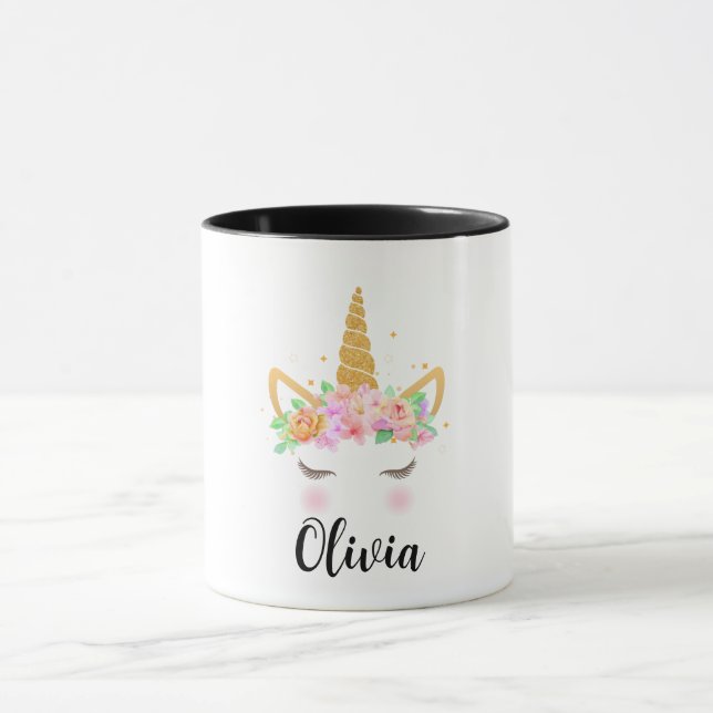 Personalisierte einhornige Tasse, Kindergeschenke  Tasse (Zentrum)