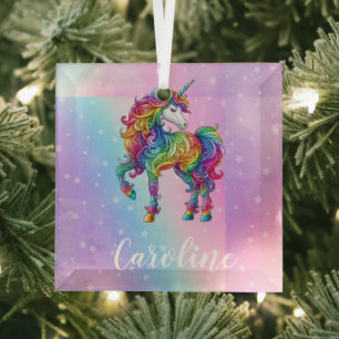 Personalisierte Einhornmagie Ornament Aus Glas