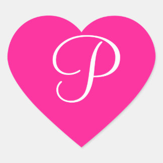 Personalisierte Einladung Fluoreszenz Pink Herz-Aufkleber