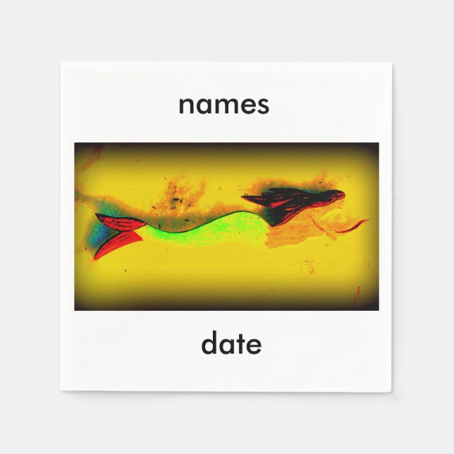 personalisierte Einladung Serviette (Vorderseite)