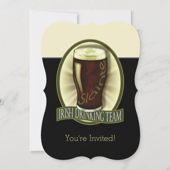 Personalisierte Einladung von Funny Irish Stout (Vorderseite)