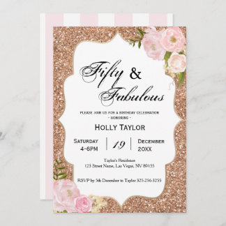 Personalisierte Einladung zum 50. Geburtstag