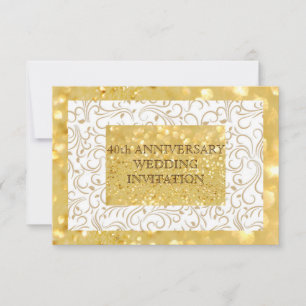 Personalisierte Einladung zur 40. Hochzeitstag-Fei
