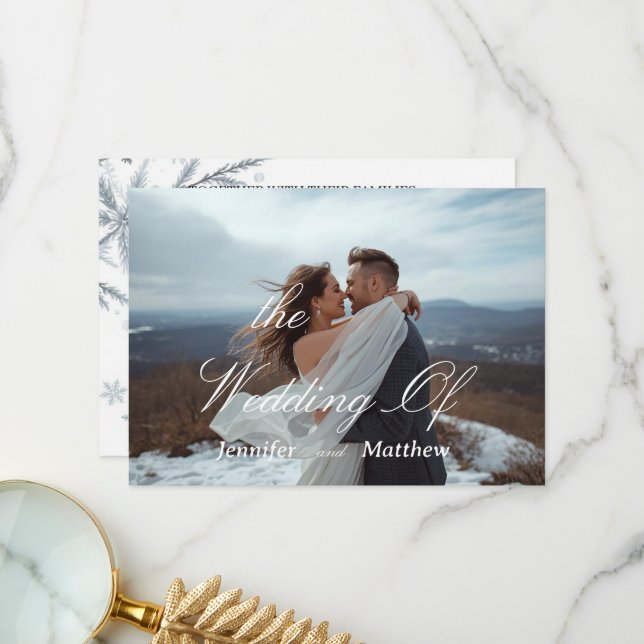 Personalisierte Einladung zur Hochzeit (Vorderseite/Rückseite Beispiel)