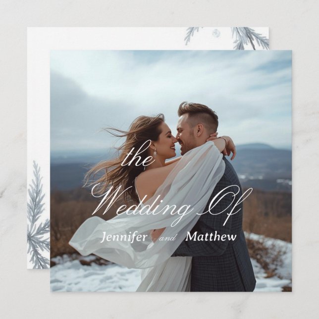 Personalisierte Einladung zur Hochzeit (Vorne/Hinten)