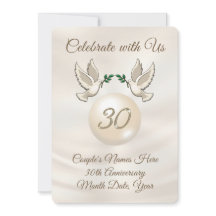 Personalisierte Einladungen zum 30. Hochzeitstag