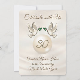 Personalisierte Einladungen zum 30. Hochzeitstag