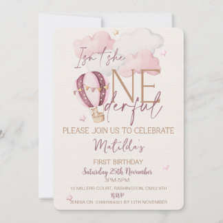 Personalisierte Einladungen zum ersten Geburtstag