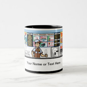 Personalisierte Eiscreme-Lagerung - männlicher Car Zweifarbige Tasse