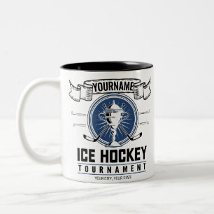 Personalisierte Eishockey-Trophäe Spieler Team Spi Zweifarbige Tasse