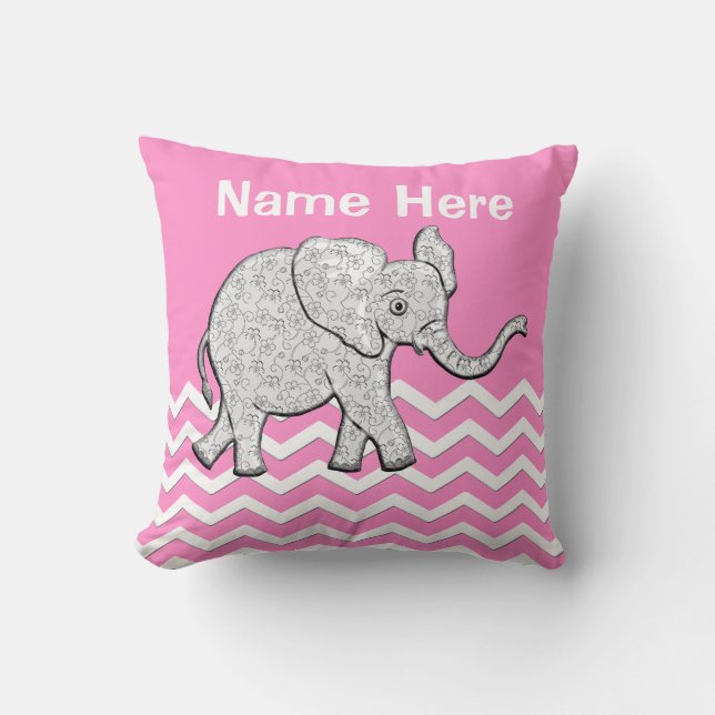 Personalisierte Elefant-Geschenke für Kissen (Vorderseite)