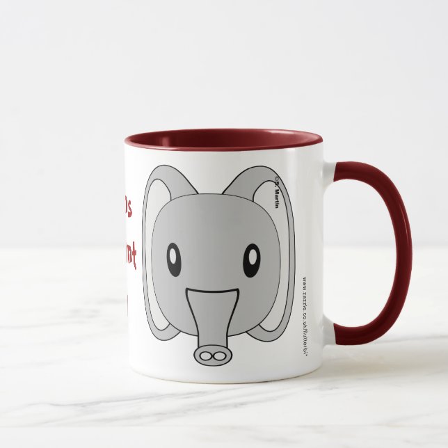 Personalisierte Elefant-Tasse Tasse (Rechts)