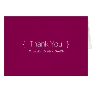 Personalisierte Elegant Lila Danke