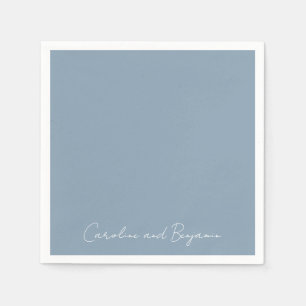 Personalisierte Elegant Minimalistisch Wedding Dus Serviette