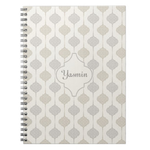 Personalisierte Elegant-Neutral-Arabesque Notizblock