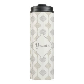 Personalisierte Elegant-Neutral-Arabesque Thermosbecher