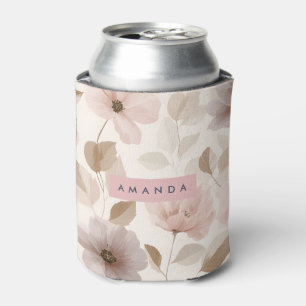 Personalisierte elegante Aquarell-Mandelblüten Dosenkühler