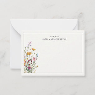 Personalisierte elegante Boho-Chic-Notizkarte Mitteilungskarte