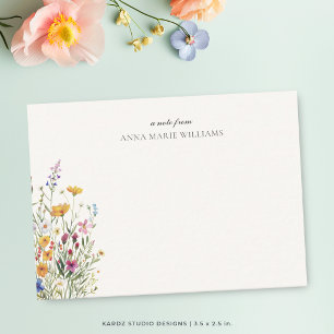 Personalisierte elegante Boho-Chic-Notizkarte Mitteilungskarte
