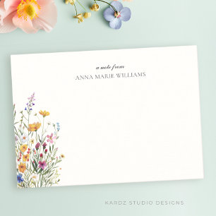 Personalisierte elegante Boho-Chic-Notizkarte Mitteilungskarte