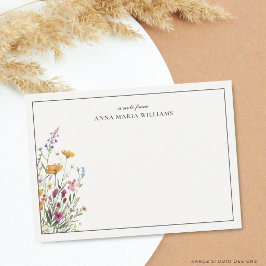 Personalisierte elegante Boho-Chic-Notizkarte Mitteilungskarte