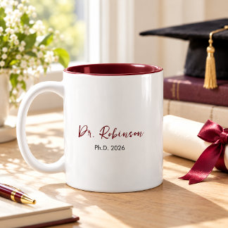Personalisierte elegante burgunderrote Promotion z Zweifarbige Tasse