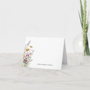Personalisierte Elegante Chic Florale Notizkarte