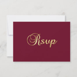 Personalisierte Elegante Fall Burgundy UAWG Weddin RSVP Karte
