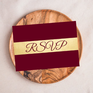 Personalisierte Elegante Fall Burgundy UAWG Weddin RSVP Karte