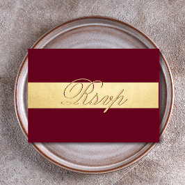 Personalisierte Elegante Fall Burgundy UAWG Weddin RSVP Karte